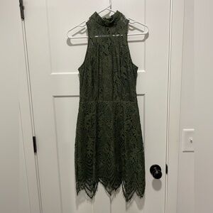 Elegant Green Lace Dress